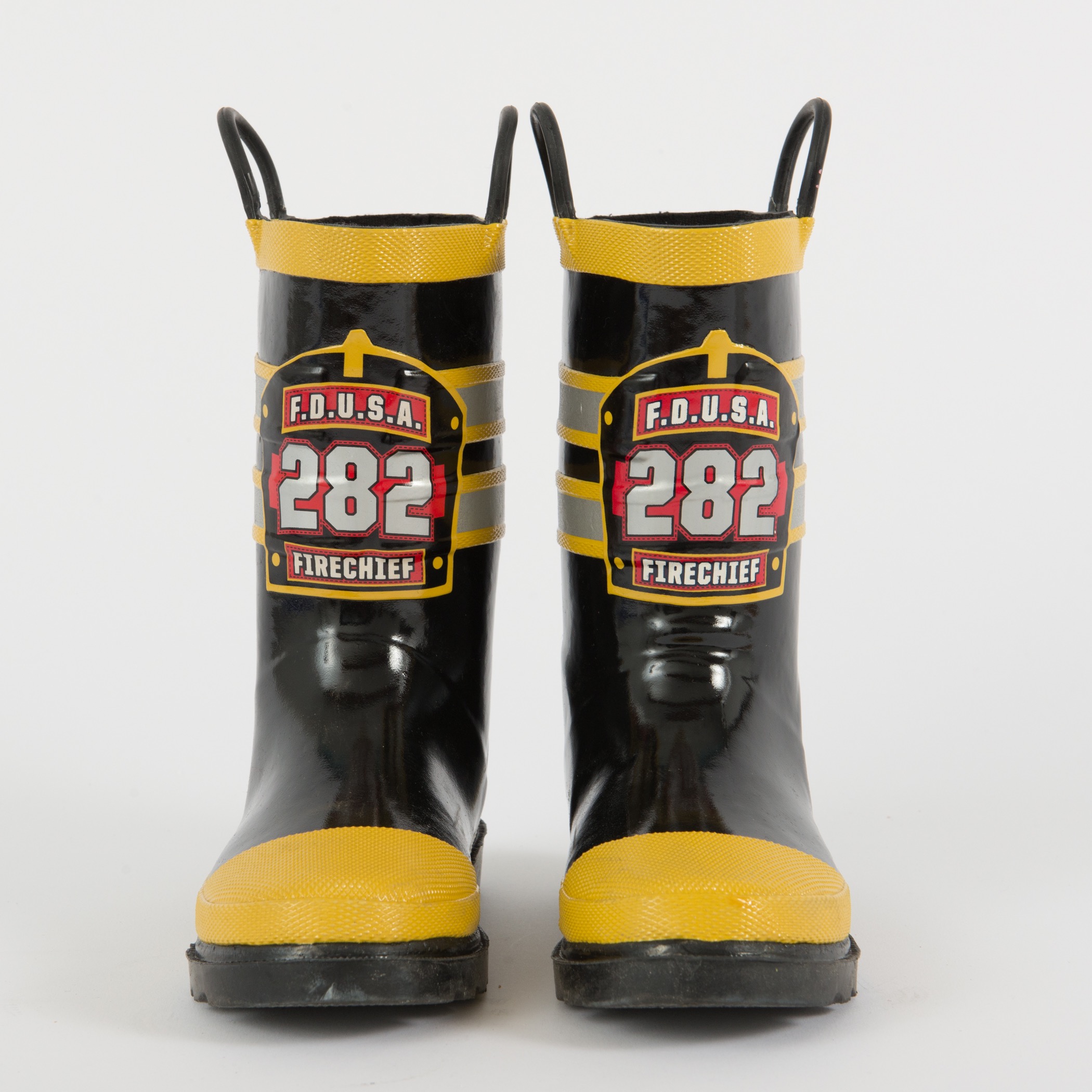 Smoky Mountain Children's TODDLER Fire Dept Fireman's Rubber Light Up Muck Boots 