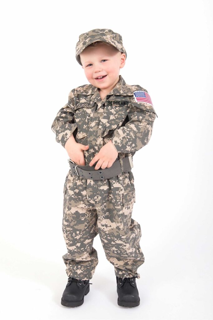 Kid's Camo Fatigue Costume - Personalized + FREE Camo Hat!