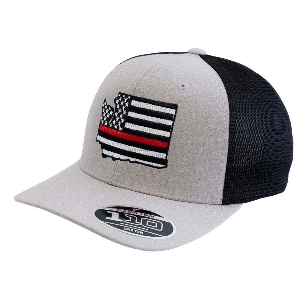 Thin Red Line Hat - State Shape Embroidery - Little Hero Uniforms