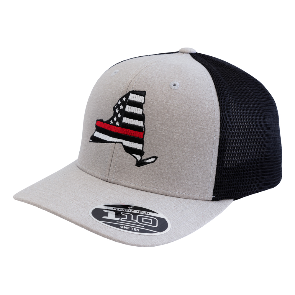 Firefighter Thin Red Line Hat - State Shape - Embroidery - Little