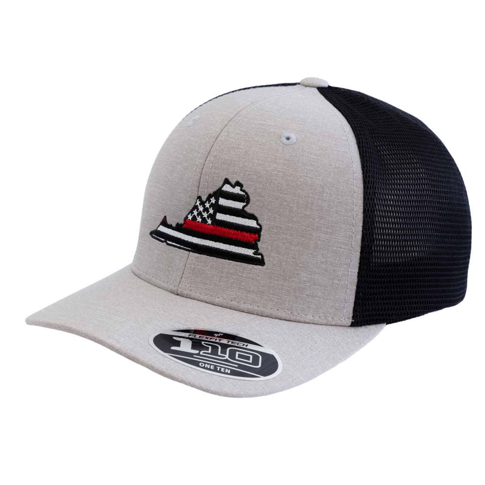Thin Red Line Hat Shape State - Uniforms - Hero Embroidery Little