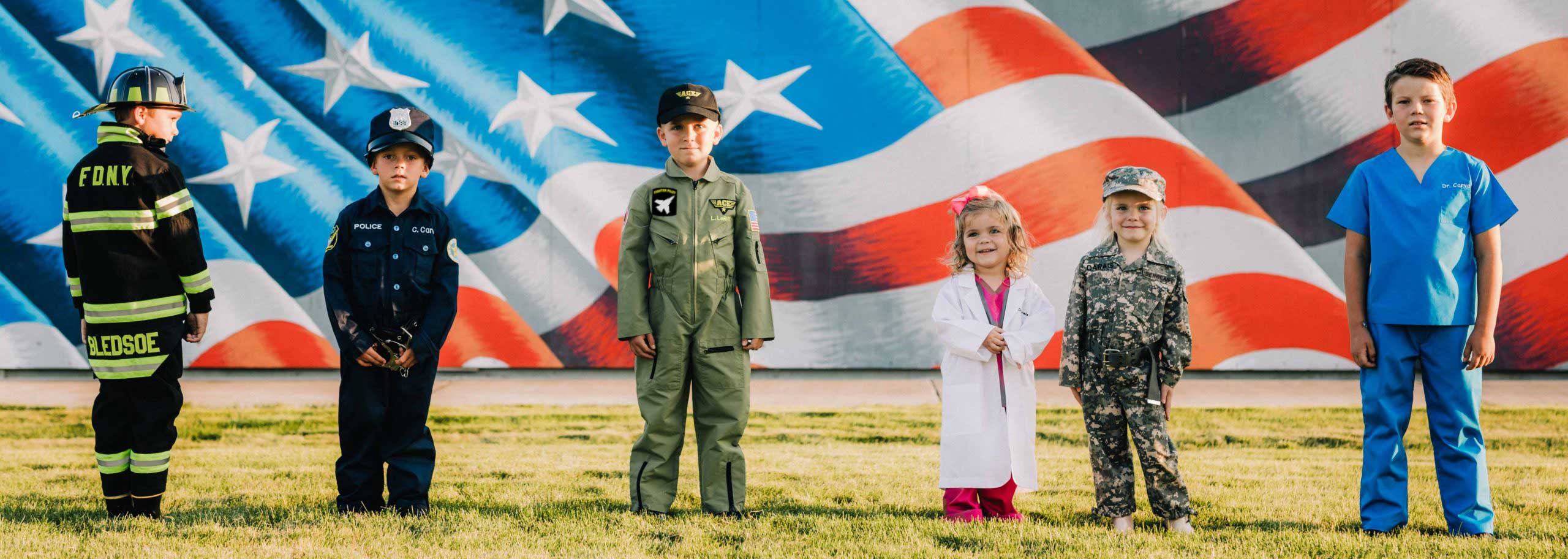 Authentic, Personalized Kid's Costumes: Firefighter, Police & Fighter Pilot
